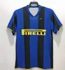 Kit de maillots de football rétro court 2010 MILITO SNEIJDER ZANETTI Milan Football 97 98 99 manches longues Baggio ADRIANO 10 11 retour Zamorano RONALDO InTERS Ibrahimovic