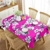 Table Cloth Floral Small Flower Tablecloth Flowers Leaves Little Fresh Aesthetic Rectangle Cover For Kitchen Coffee Decoration