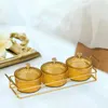 Bowls Snack Dishes Storage Container Fruit Tray For Countertop 3 4 Gold