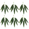 Flores decorativas artificiais folhas de bambu verde ramos falsos plantas vegetação para casamento casa el escritório festa decoração