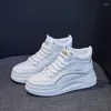 Casual Schuhe 2024 Mode Plattform Für Frauen Lace Up Sneakers Weiß Hightop Sport Zapatos De Mujer frauen Vulkanisierte