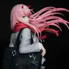 Action Toy Figures 23cm DARLING In The FRANXX 02 Anime Girl Figure School Uniform Zero Two Sexy Action Figure Adult Colletible Model Doll Toys Gift 240322