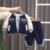 Clothing Sets Boys Clothes Spring Autumn 2024 Children Cotton Jackets T-shirts Pants 3pcs Tracksuits For Baby Sports Suit Kids Outfits 5Y