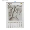 Календарь Ugly Medieval Cat Calendar 2024 Настенный интересный календарь-планировщик висит календарь Уникальные подарки для любителей кошек Y240322