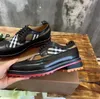 Buty designerskie Vintage Check Panel Skórzowe buty derby luksusowe męskie detale biznesowe skórzane buty chelsea but butów wysokiej jakości rozmiar 39-46