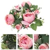 Fiori decorativi Candeliere rosa simulato europeo Ghirlanda Tavola di San Valentino Decorazione per feste (bianco) Anelli Ghirlande Stile floreale