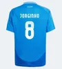 Nowy 2024 2025 Koszulki piłkarskie domy na wyjeździe dzieci 24 25 Scamacca Immobile Chiesa Jorginho Barella Verratti Maglia Football Jersey