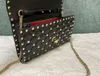 Designer Bags Nappa Leather Crossbody Clutch Bag V Rivet Leather EnuLt