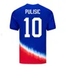 2024 PULISIC USA Voetbalshirts REYNA AARONSON WEAH ACOSTA McKENNIE 24 25 Maillot De Futol FERREIRA DEST MORGAN Voetbalshirt RAPINOE DUNN Heren Dames Kinderen KIT