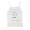 Dames T-shirt Uw exclusieve DIY bedrukt patroon aangepaste dames zomer crop top sexy naadloos mouwloos vest top backless vest 240322