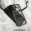 Designer Designer Caxe de téléphone Couvre transparente pour iPhone 14 13 Pro Max 13 Mini 12 Plus XS XR X PU Vérifié Grain Tartan Protecteur Shell1fxi