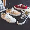 Wanderschuhe für Damen, Skateboard-Sneaker, modisches Segeltuch, lässig, atmungsaktiv, leicht, Sport