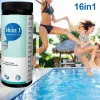 Test 100PCS 16 in 1 Strisce reattive per acqua potabile e per piscine Strisce reattive per la purezza dell'acqua per acquari potabili Piscine