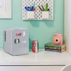 Diet Coke 4L Mini Fridge W/ 12V DC and 110V AC Cords, 6 Can Portable Cooler, Personal Travel Refrigerator, Gray