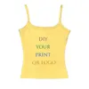 Dames T-shirt Jouw exclusieve DIY bedrukt patroon aangepaste dames zomer crop top sexy naadloos mouwloos vest top backless vest 240323