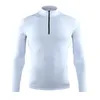 Chemise de course respirante à séchage rapide hommes t-shirt de Sport de musculation fermeture éclair manches longues col montant Gym Fitness t-shirt 240312