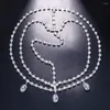 Pinces à cheveux chaîne scintillante strass tête bijoux pour femmes mariée mariage Po Prop bal fête front accessoire