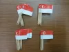 Accessoires 300pcs Singapour Drapeaux de dents de dents Paper Food Picks Cake de dents Cupcake Toppers Cocktail Fruit Cocks Sticks Decoration