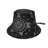 Berets Black Mandala Beanies Knit Hat Visionary Entheogenic Buddhist Buddha Brimless Knitted Skullcap Gift