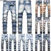 Mens Designers Miris Jeans Angustiado Rasgado Biker Slim Straight Denim para Homens Imprimir Mulheres Exército Moda Mans Calças Skinny {categoria}