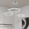 Lustres Chrome de luxe Led K9 lustre en cristal éclairage moderne pendentif plafonniers lampe pour salon Suspension maison déco