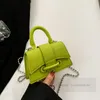 Children handbags fashion kids metals beades chain one-shoulder bag girls candy color PU leather messenger bags Z5092