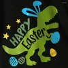 Clothing Sets Kids Boys Shorts Set Short Sleeve Letters Dinosaur Print T-shirt With Easter Clothes Summer Outfit