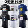 Kurzarm-T-Shirt mit Nikola 15-Basketball-Sportclub-Fans-Logo, Performance-Übungs-T-Shirts