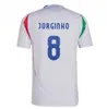 2024 Italiaanse voetbalshirts Italiaanse jersey SCAMACCA IMMOBILE CHIESA voetbalshirts RASPADORI JORGINHO BARELLA BASTONI VERRATTI Maglia Italiana nationaal team