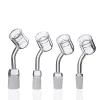 Quartz Thermal Banger 90 45 degree 10mm 14mm 18mm Double Tube Quartz Thermal Banger Nail For Glass Bongs PukinBeagle thermal P Banger ZZ