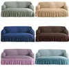 Housses de chaise Style européen quatre saisons dentelle couleur unie haute élastique respirant meubles housse de canapé housses de coussin décor à la maison