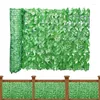 Decorative Flowers Balcony Privacy Screen Garden Fence Decoration Wood With Artificial Green Leaf Ivy Screening Rolls For Courtyard Home