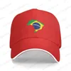 Bollmössor Brasilien Flagg Baseball Hip Hop Sandwich Cap Men Kvinnor Justerbara utomhussporthattar