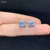 Brincos KJJEAXCMY Jóias Finas 925 Prata Esterlina Incrustada Natural Aquamarine Feminino Ear Studs Teste de Suporte de Luxo