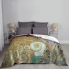 Couvertures Gustav Klimt Galileo Couverture tricotée Lady Apple Tree of Life Polaire Jeter Chambre Canapé Personnalisé Ultra-Doux Chaud Lit