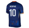 24/25 Holanda MEMPHIS European Holland Club Soccer Jersey 2024 Euro Cup 2025 Camisa de futebol da seleção holandesa Homens Crianças Kit Conjunto completo Home Away MEMPHIS XAVI GAKPO