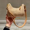 New straw woven underarm bag Womens Crossbody Bag Ladies Shoulder features a simple Hobo grass underarm bag design is super convenient comfortable size 20 * 12CM