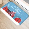 Carpets ZHENHE Green Cartoon Christmas Mat Pattern Print Doormat Anti Slip Floor Carpet For Bathroom Kitchen Entrance Rugs Home Decor