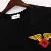 Мужские футболки Earth Wings, футболка с буквенным принтом для мужчин, высококачественная большая миндально-черная футболка с наклейками и этикетками H240401