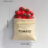 Imãs de geladeira Simulação 3D de congelamento de alimentos adesivos magnéticos resina tomate ovo refrigerante adesivos decoração de casa Nordic foto informações adesivos Y240322