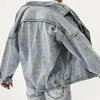 Bleu Jean vestes hommes mode Multi poches lâche décontracté coton Vintage rue Cowboy manteaux marque vêtements Denim veste Hombre 240309