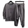 Korea Mens Cotton Sets Hoodie Sweatpants 2 Piece Sweatshirt Suits Kawaii Korean Streetwears Luxury Brand Tracksuit Outfit 240312