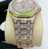 Anpassade män Kvinnor Högkvalitativ lyx Bling Full Diamond Watch VVS Moissanite Hip Hop Iced ut mekaniska modeklockor