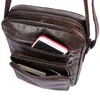 Borsa Messenger in vera pelle marrone vintage marca borse a tracolla casual da viaggio per piccole imprese Mini