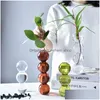 Vaser Creative Glass Bubble Vase Flower Arrangement Hydroponic Flowers sfäriska konstprydnader Decoration Home5717468 Drop Delivery Dhdit