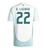 2024 2025 Jerseys de futebol do México Chicharito 24 25 Camisa de futebol da seleção nacional Homem para crianças Kit Home Away Camisetas Copa América Maillot Mexique 1985 Retro Gimenez Lozano