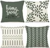 Pillow Set Of 4 Modern Geometric Pattern Throw Covers Decorative Linen Case For Home Decor Couch Bedroom Sofa Chair Car