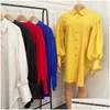 Plus Size Dresses Elegant Women Dress 5Xl Office Lady Casual Autumn Pluff Long Sleeve Female Vestido A-Line Drop Delivery Apparel Wome Otyio