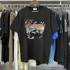 Herr t-shirts nya mode strandkokosnöt träd bokstavstryck t-shirt för mens par stil ultravad bomull fritids toppkläder H240401