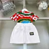 Popüler Çocuk Trailtsuits Prenses Elbise Beden 90-150 Cm Bebek Giysileri Renk Tasarımı Kızlar T-Shirt ve İmitasyon Keten Malzeme Etek 24Mar